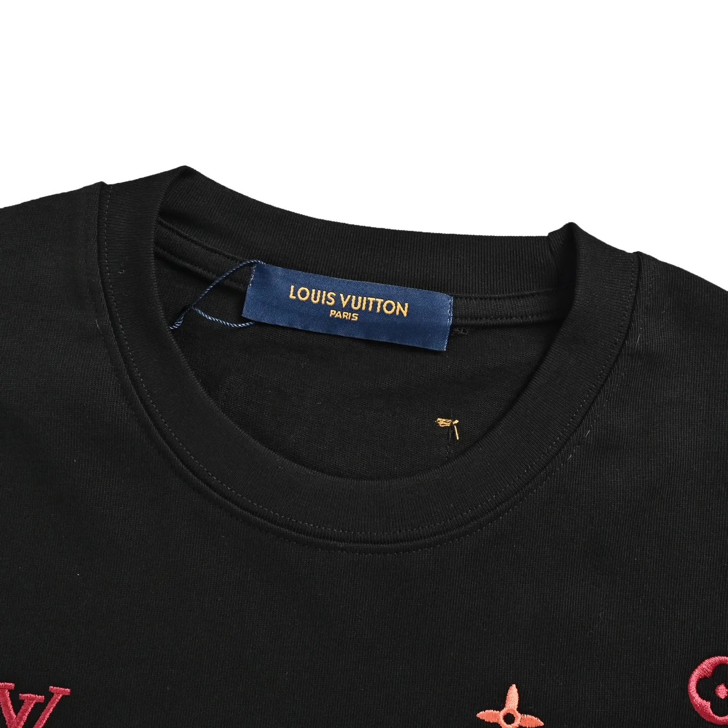 Louis Vuitton/Louis Vuitton full-width three-flower printed embroidered short sleeves
